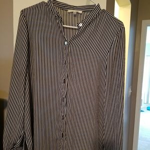 Striped long sleeved blouse
